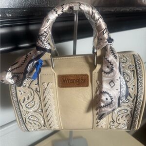 Wrangler Beige Embellished Top-Handle Women’s Bag